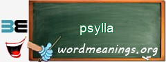 WordMeaning blackboard for psylla